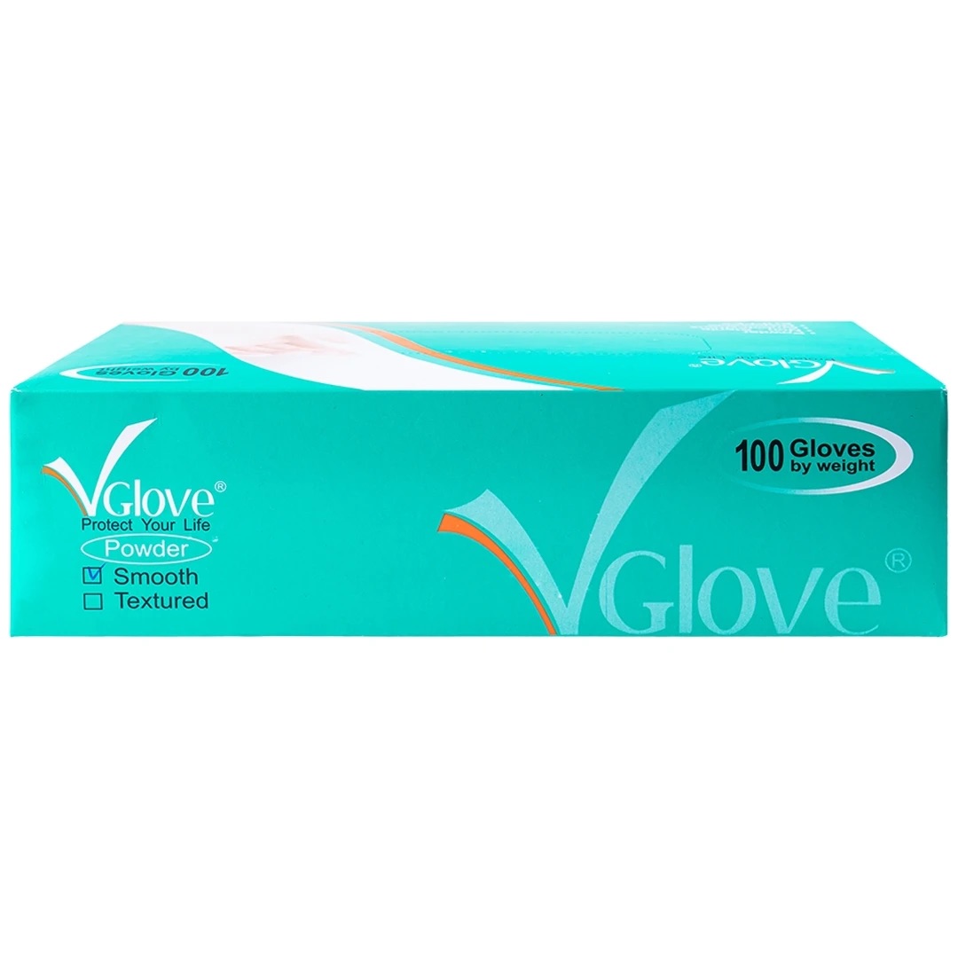 Găng tay cao su có bột Vglove Khải Hoàn - HÀNG CHÍNH HÃNG