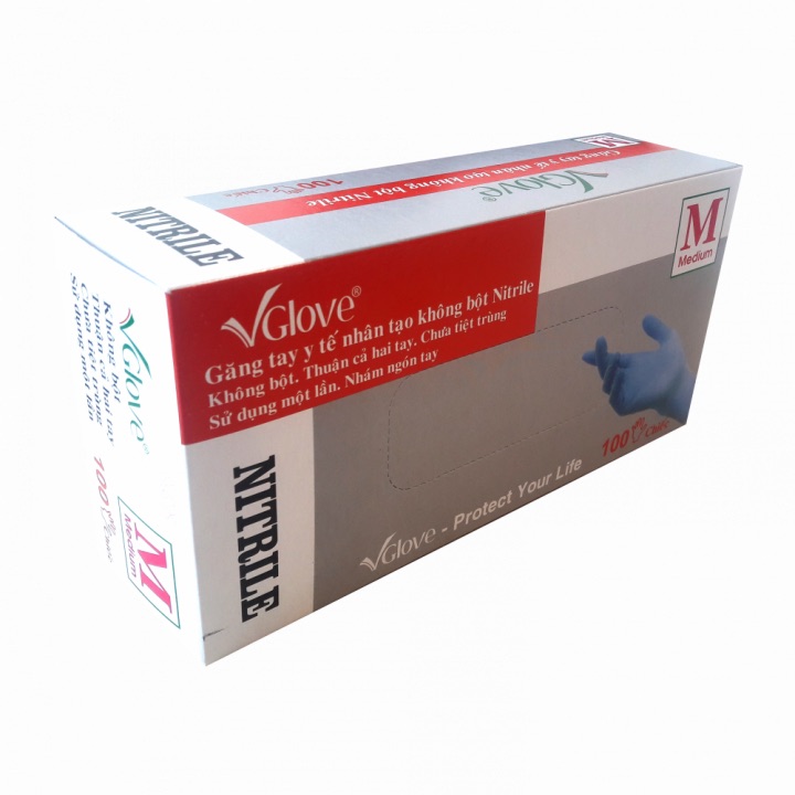 Găng tay cao su Nitrile không bột | Vglove Việt Nam - 4.0g