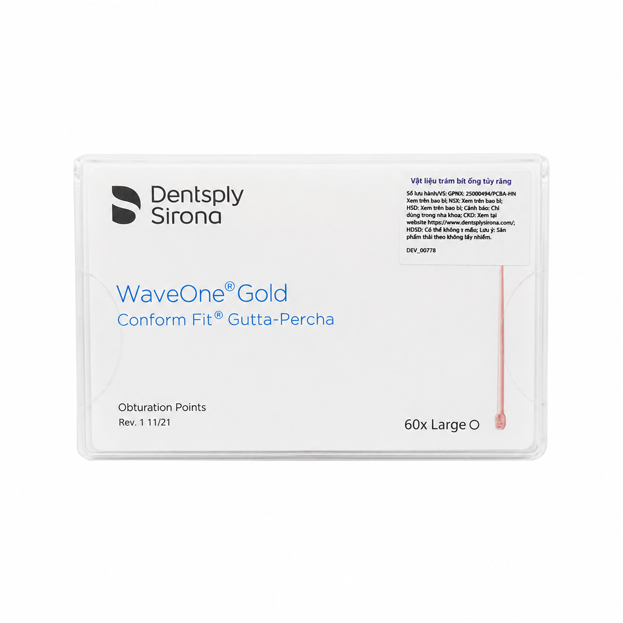 Côn chính nội nha WAVEONE GOLD CONFOM FIT GUTTA-PERCHA POINTS Maillefer Dentsply Mỹ