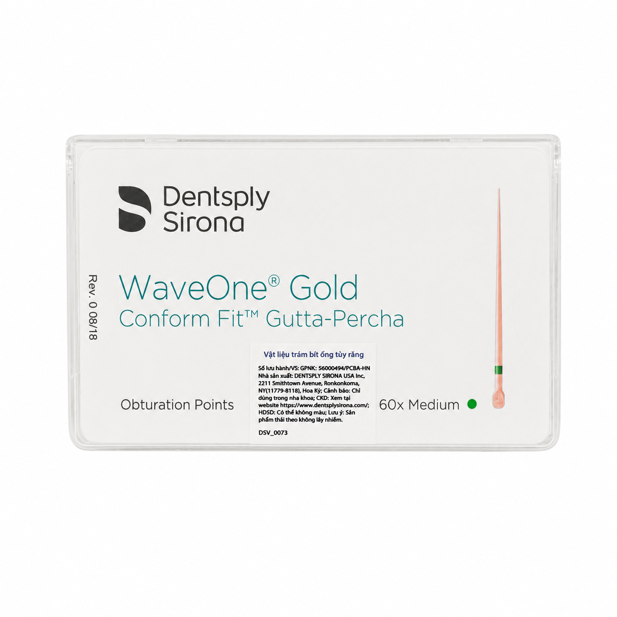 Côn chính nội nha WAVEONE GOLD CONFOM FIT GUTTA-PERCHA POINTS Maillefer Dentsply Mỹ