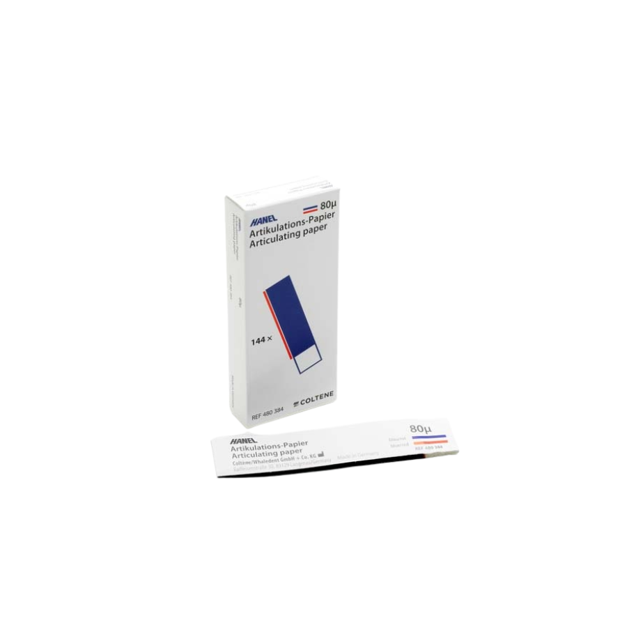 Giấy cắn 2 mặt màu xanh đỏ dày 80μ - Articulating Hanel Coltene