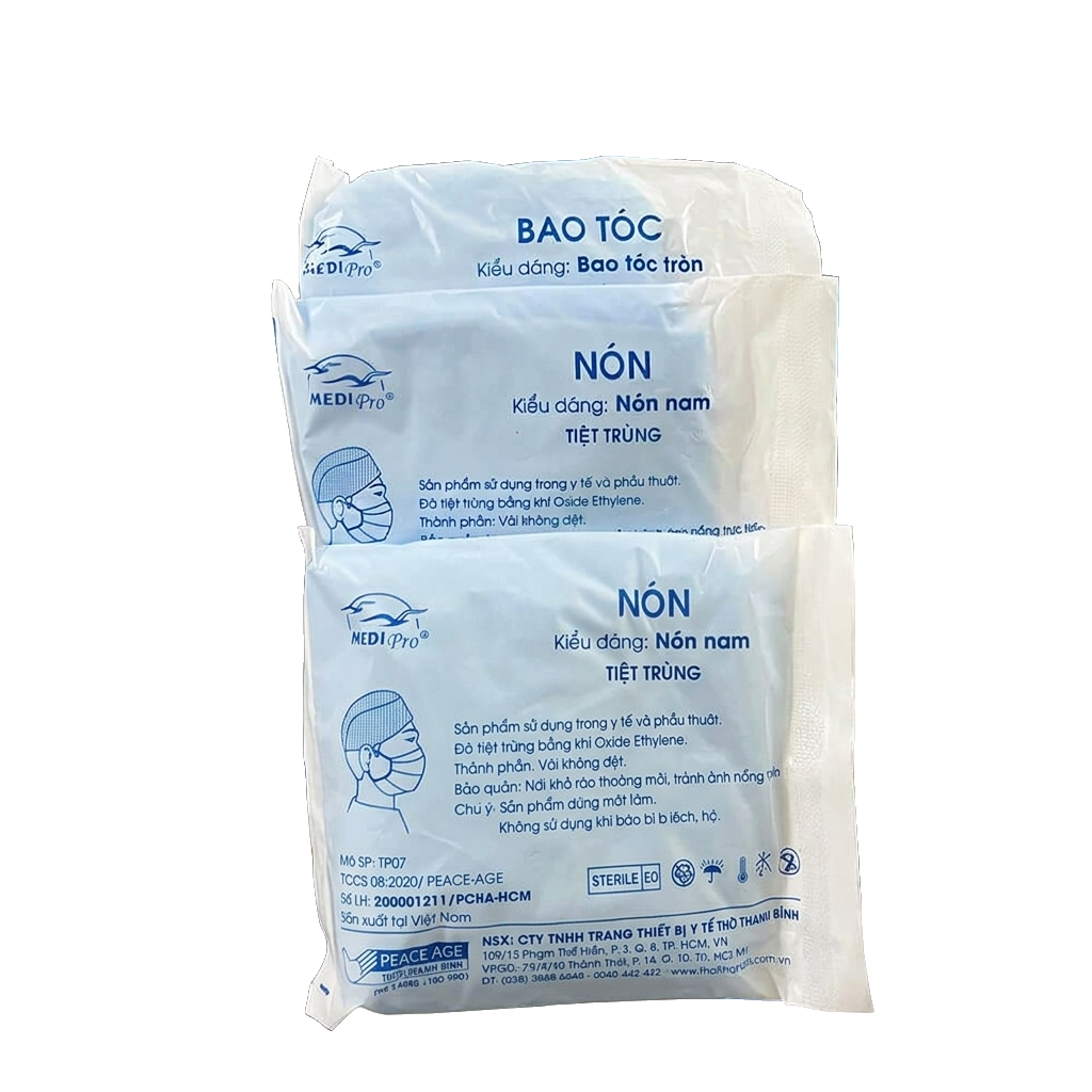 Bao tóc nam - Nón nam tiệt trùng phẫu thuật MediPro | Thời Thanh Bình Việt Nam