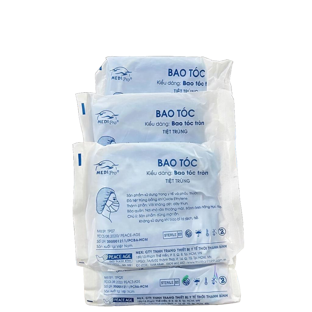 Bao tóc nữ tròn - Nón nữ tiệt trùng phẫu thuật MediPro | Thời Thanh Bình Việt Nam