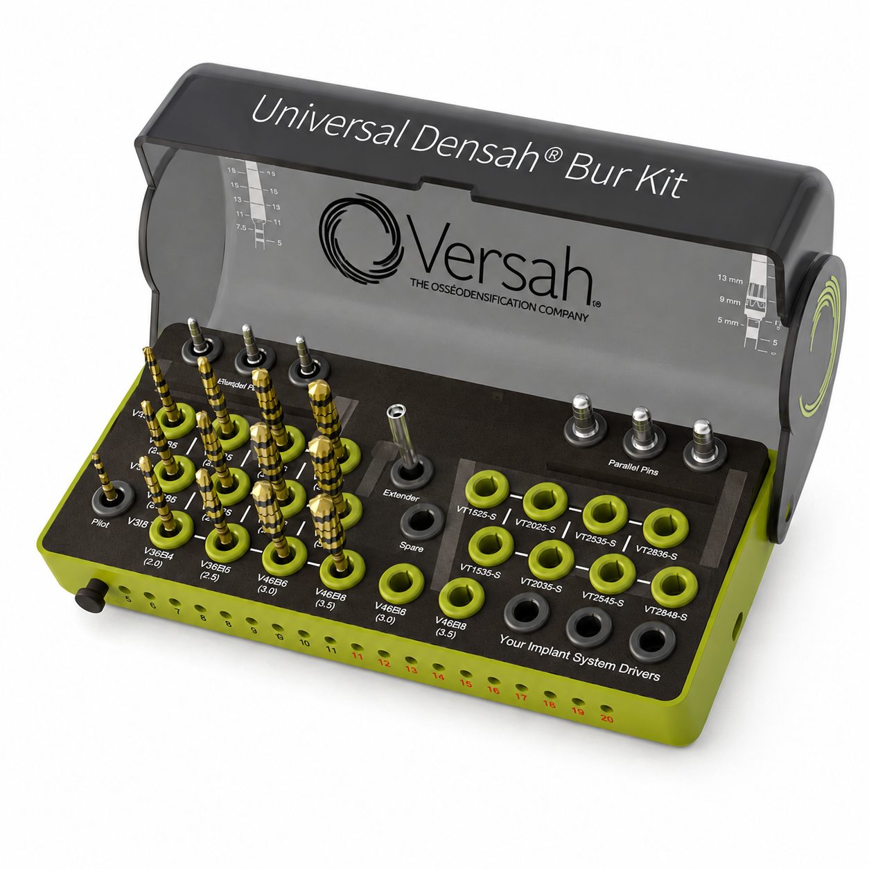 Bộ Mũi Nong Chẻ Xương Phục Hình Implant Chuyên Dụng - Universal Densah Bur Kit | Prime Pakistan