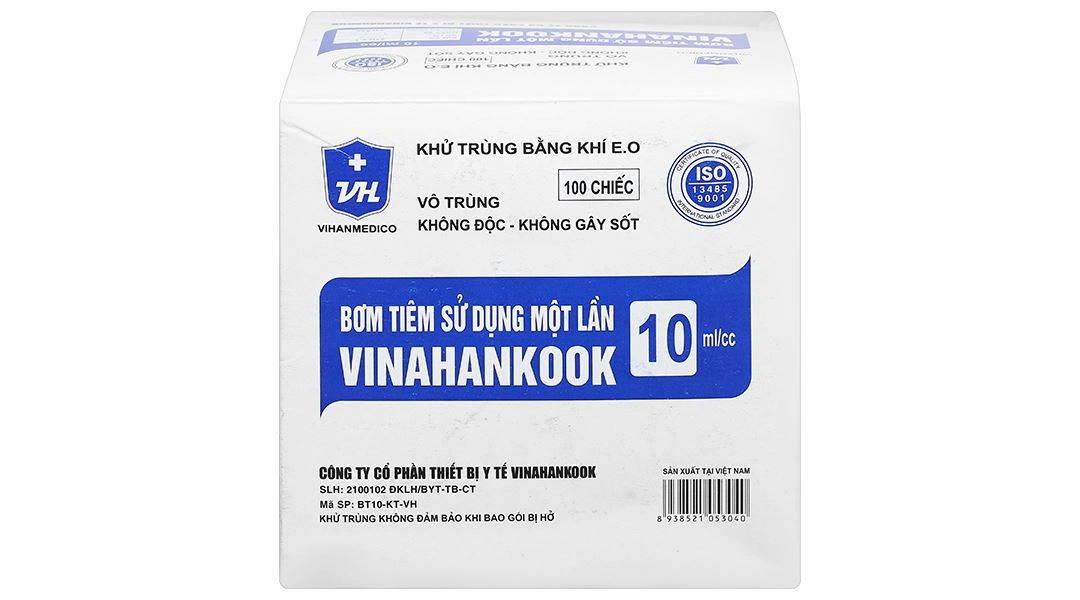Bơm tiêm sử dụng một lần 10cc | Vinahankook Ấn Độ