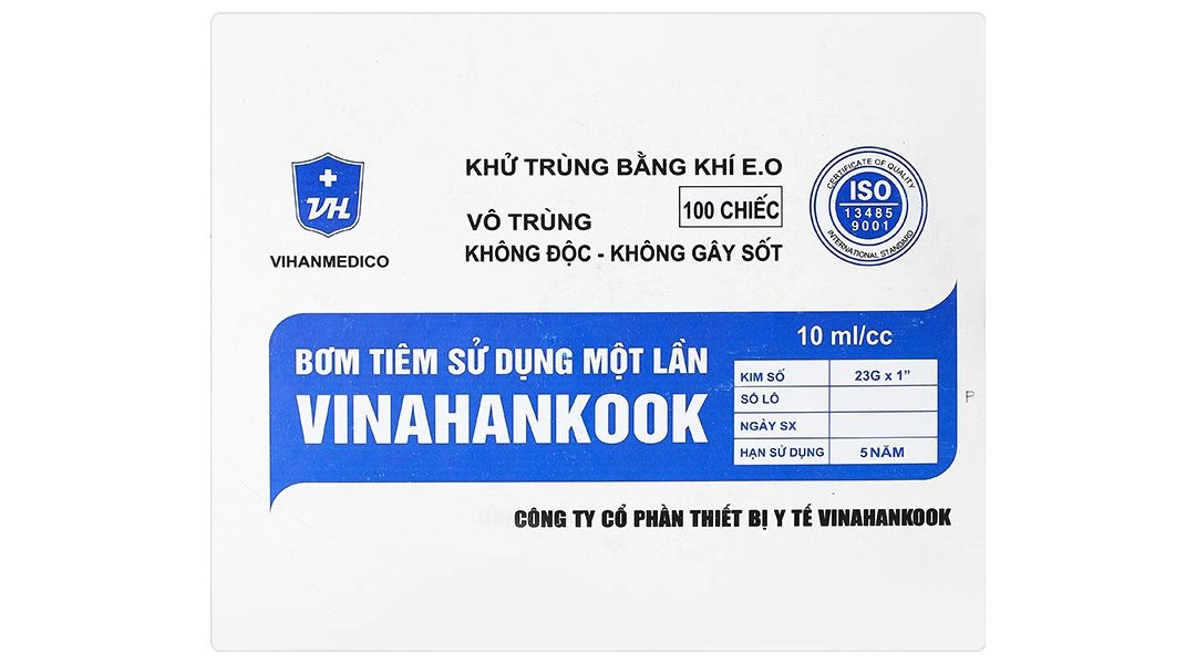 Bơm tiêm sử dụng một lần 10cc | Vinahankook Ấn Độ