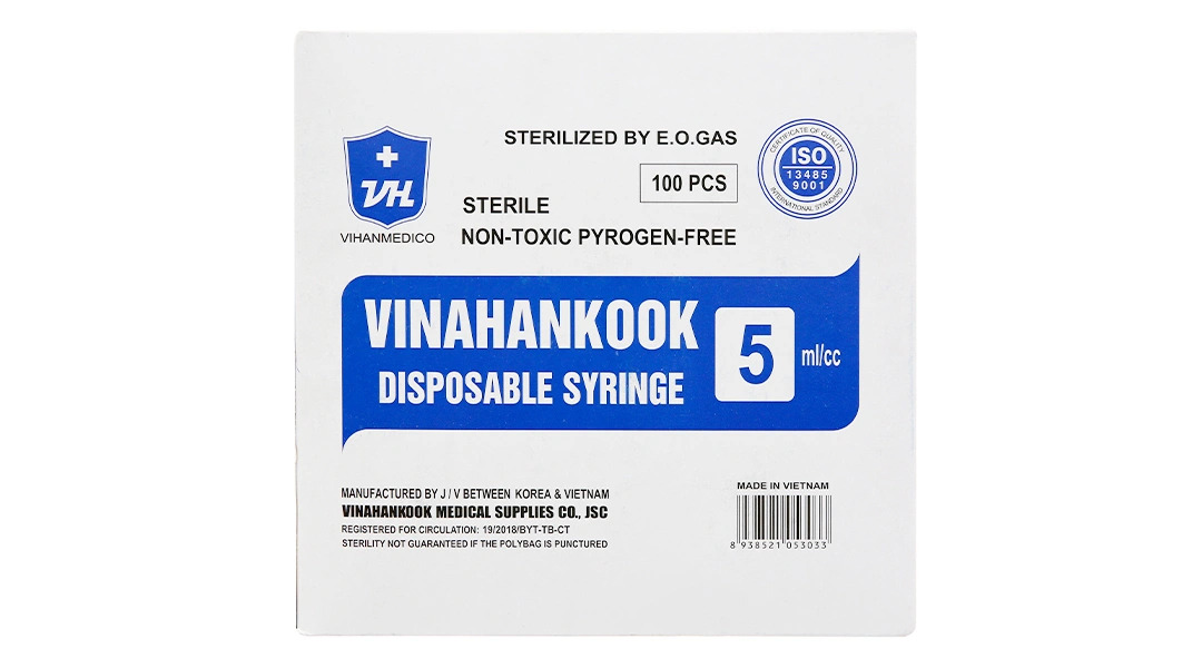Bơm tiêm sử dụng một lần 5cc | Vinahankook Ấn Độ