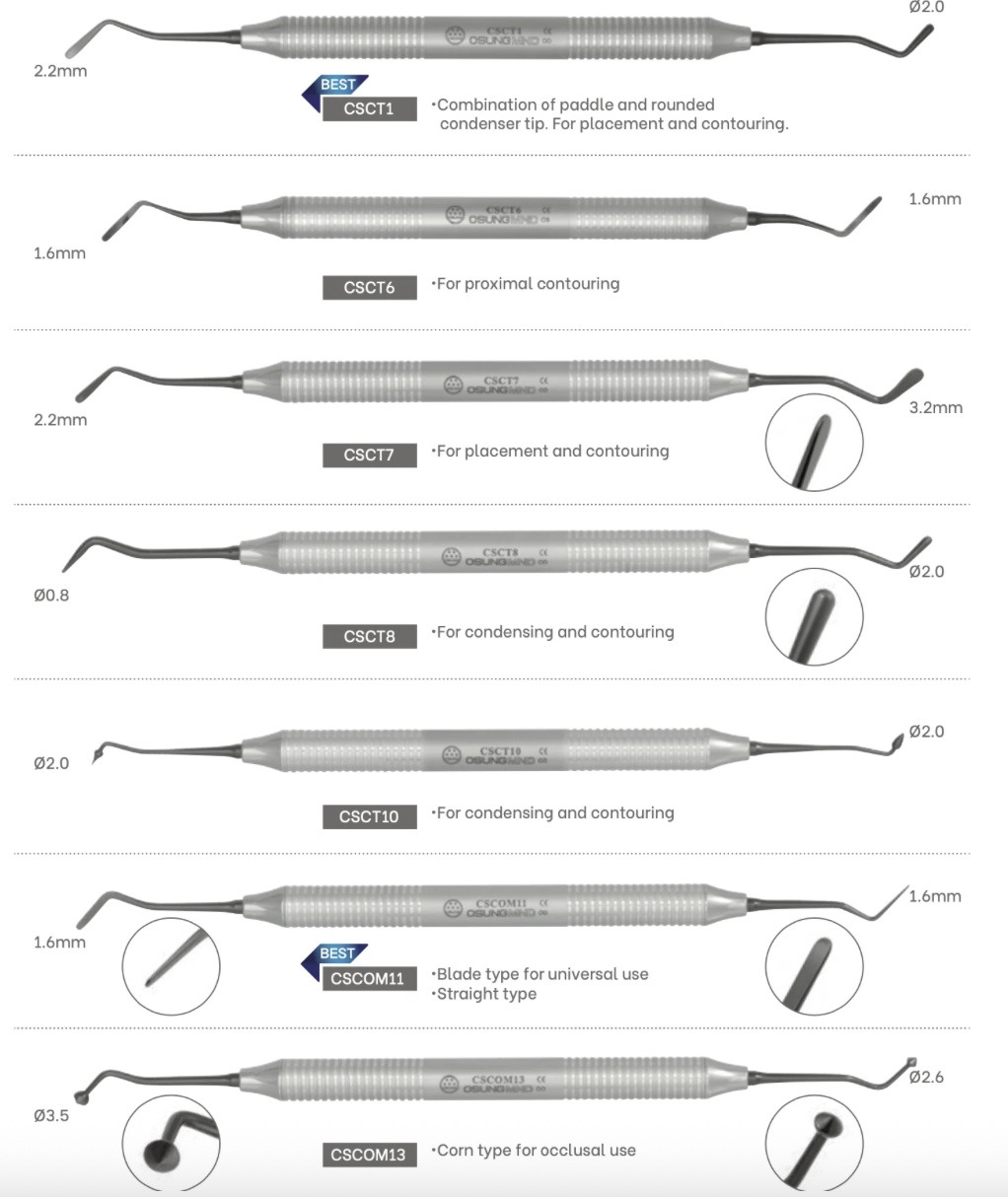 Cây dụng cụ trám composite 2 đầu Osung | Osung Hàn Quốc