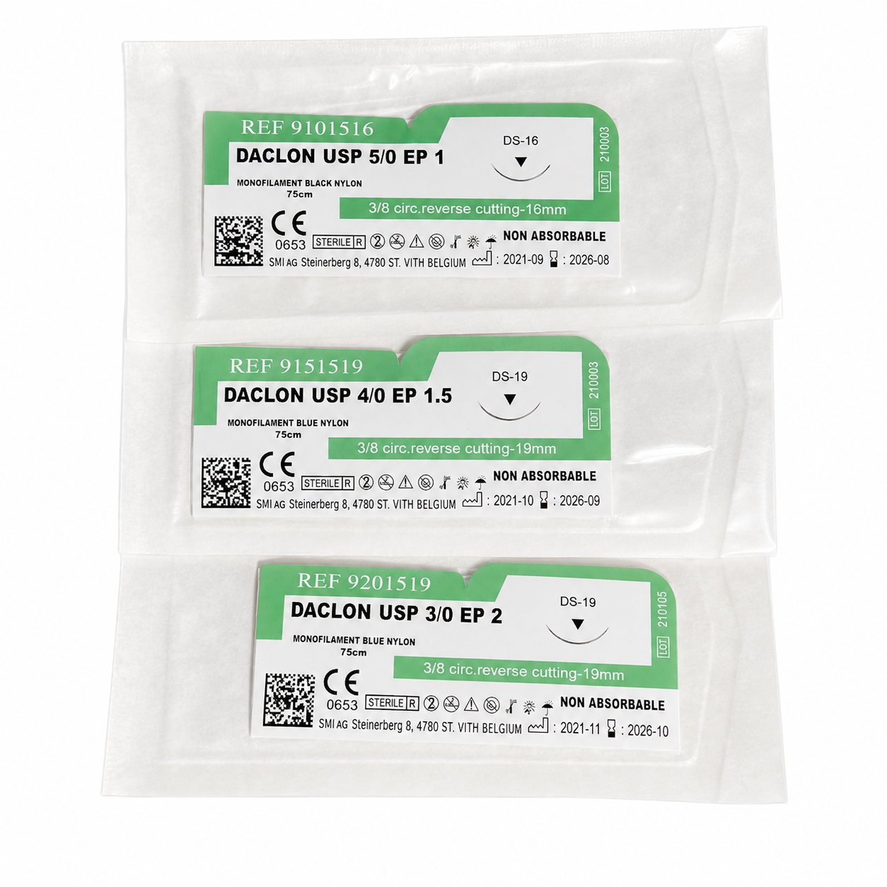 Chỉ khâu nylon không tiêu Polymide - Daclon Nylon - SMI