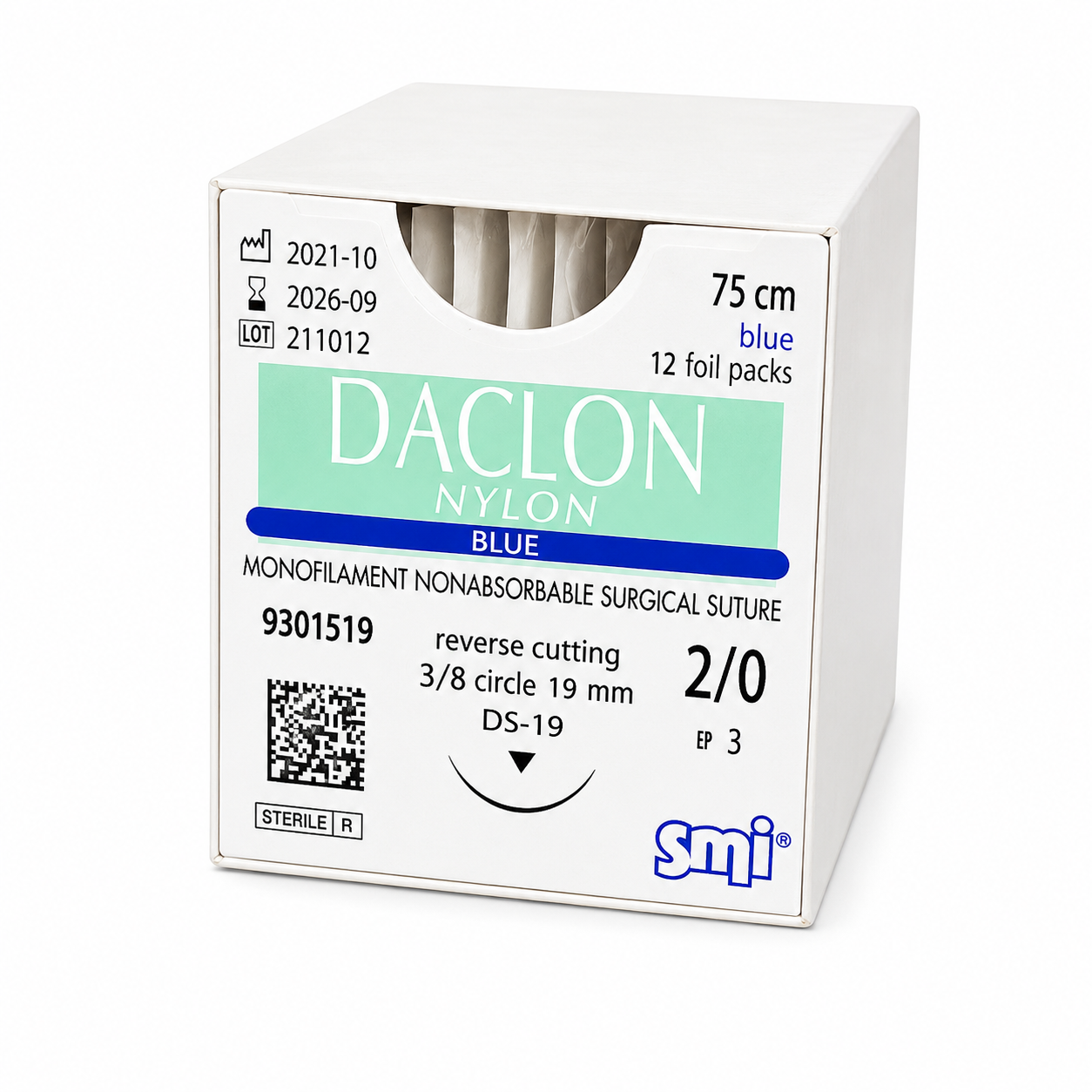 Chỉ khâu nylon không tiêu Polymide - Daclon Nylon - SMI