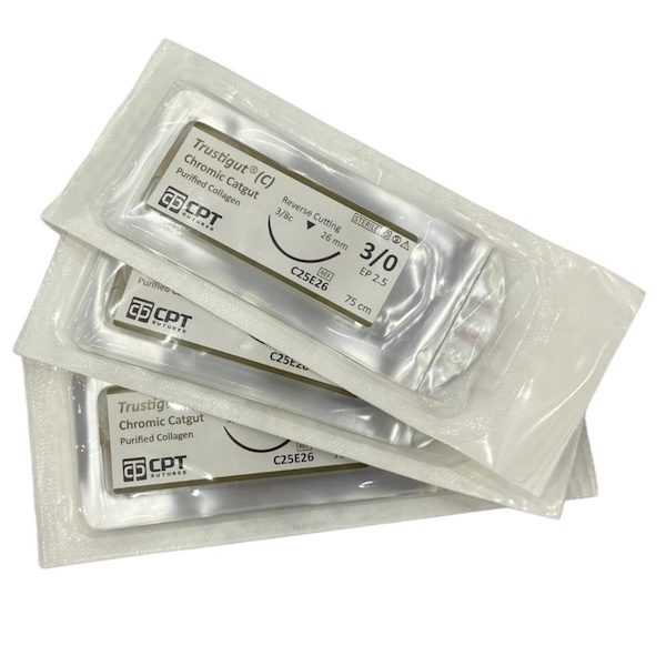 Chỉ khâu phẫu thuật tự tiêu CPT Trustigut Chromic Catgut