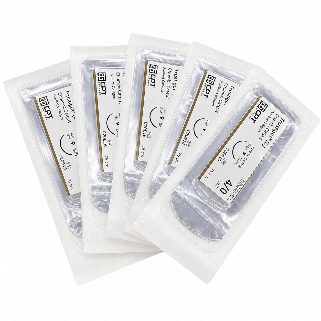 Chỉ khâu phẫu thuật tự tiêu CPT Trustigut Chromic Catgut kim tròn 1/2C | CPT MEDICAL Việt Nam