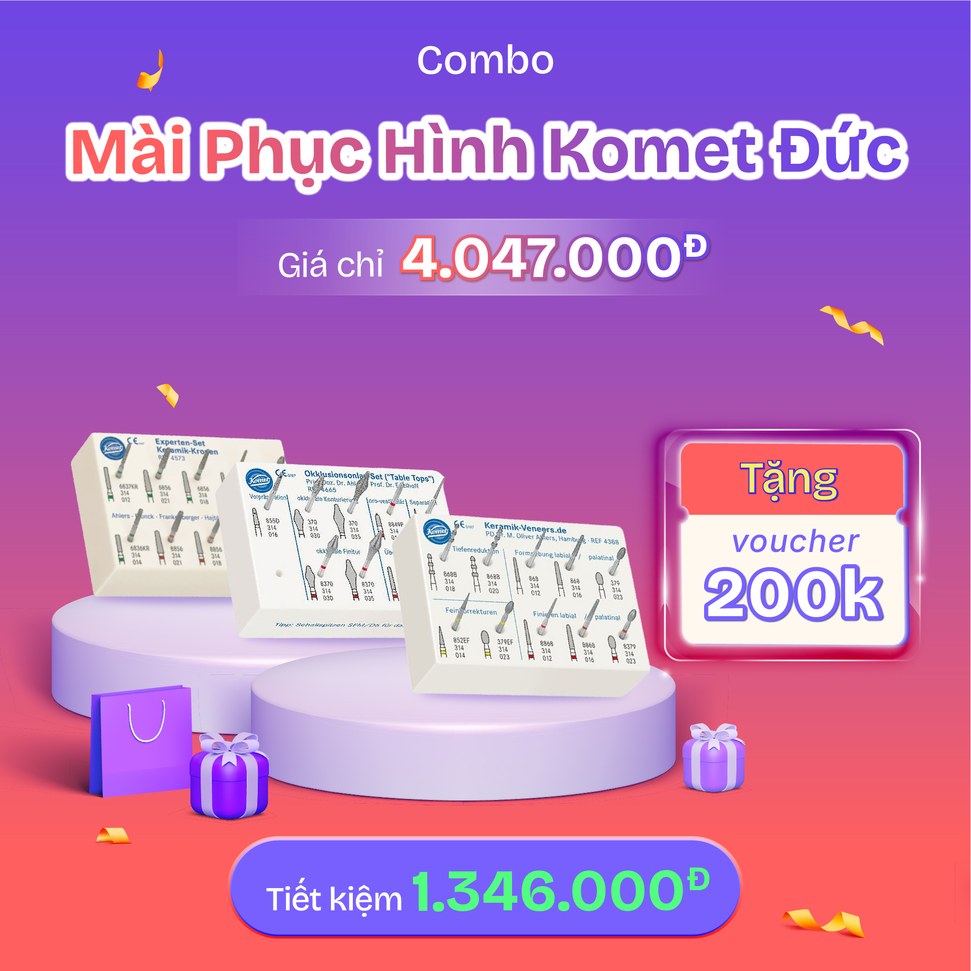 Bộ Mài Phục Hình Komet Đức 