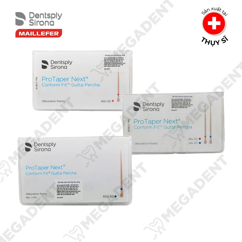 Côn chính nội nha PROTAPER NEXT PERCHA POINTS Maillefer Dentsply Mỹ