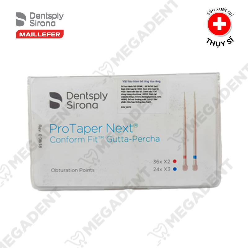 Côn chính nội nha PROTAPER NEXT PERCHA POINTS Maillefer Dentsply Mỹ