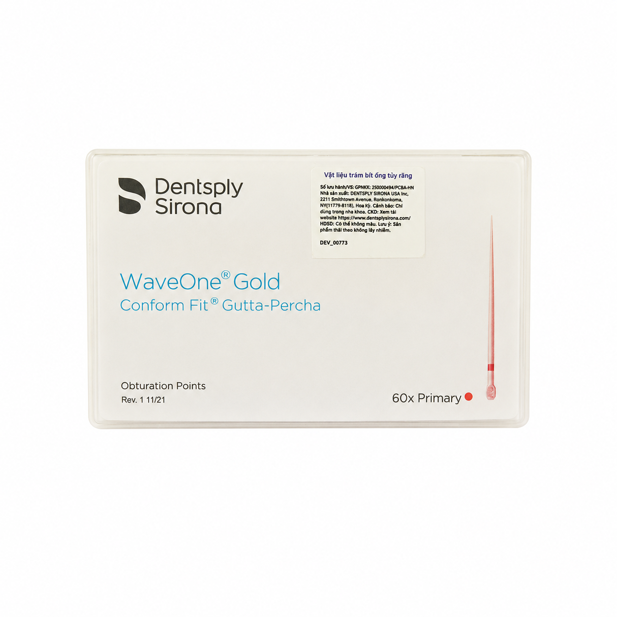 Côn chính nội nha WAVEONE GOLD CONFOM FIT GUTTA-PERCHA POINTS Maillefer Dentsply Mỹ