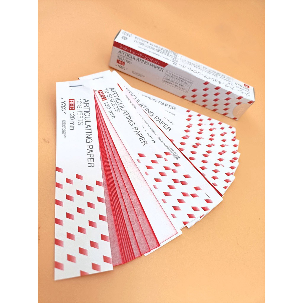Giấy Cắn 1 Mặt Màu Đỏ ARTICULATING PAPER | Shofu Nhật Bản