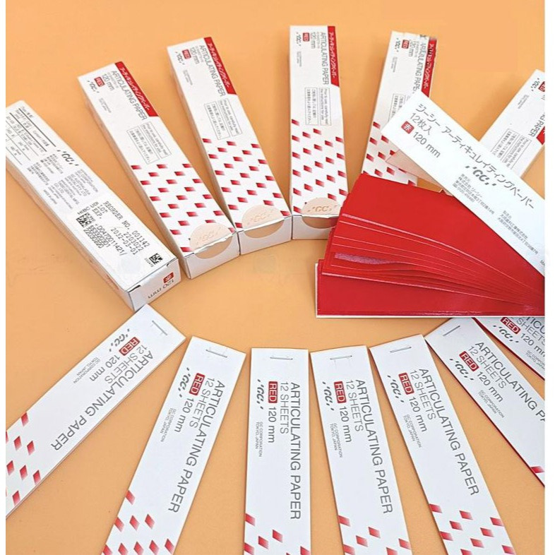 Giấy Cắn 1 Mặt Màu Đỏ ARTICULATING PAPER | Shofu Nhật Bản