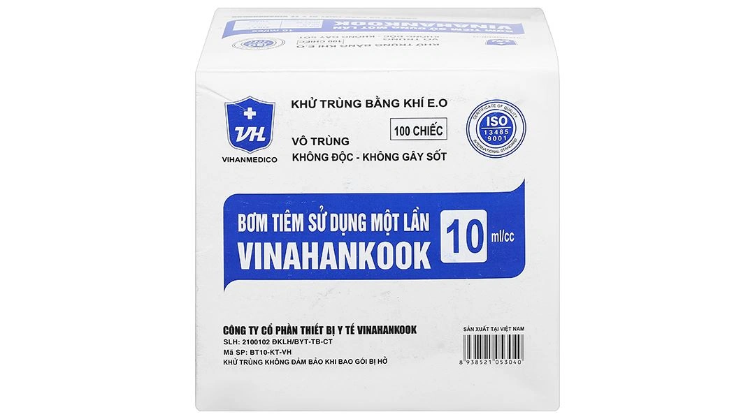 Bơm tiêm sử dụng một lần 10cc | Vinahankook Ấn Độ
