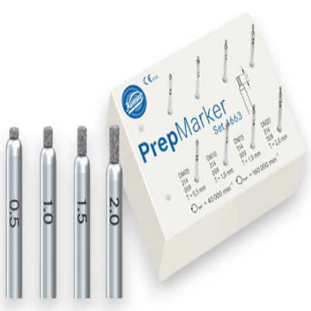 Bộ Mũi Mài Đánh Dấu Độ Sâu PrepMarker 4663 | Komet Đức