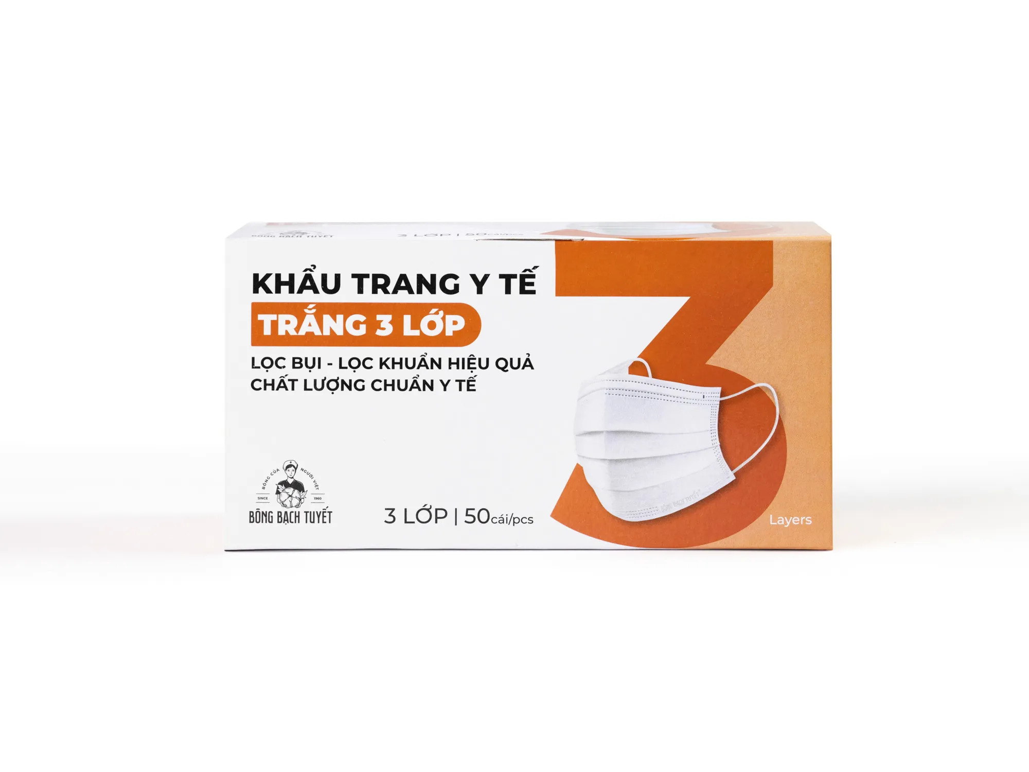 Khẩu Trang Y Tế 3 Lớp | Bông Bạch Tuyết Việt Nam