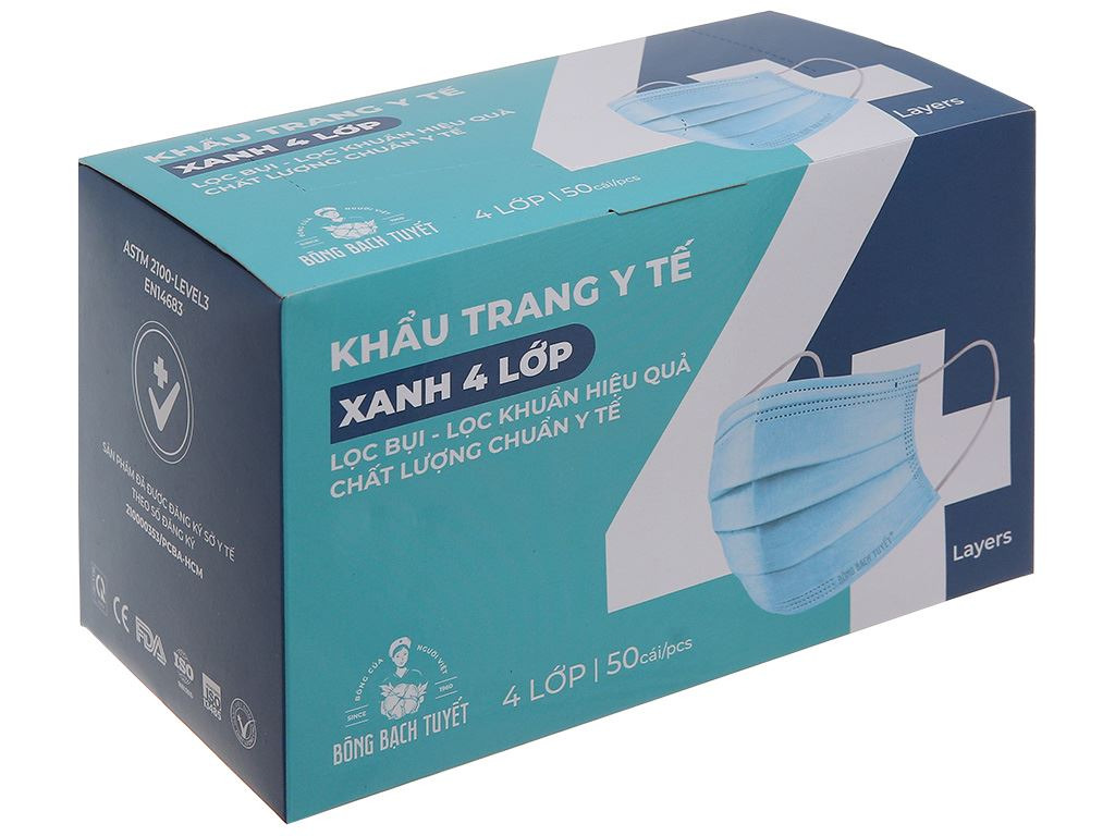 Khẩu Trang Y Tế 3 Lớp | Bông Bạch Tuyết Việt Nam
