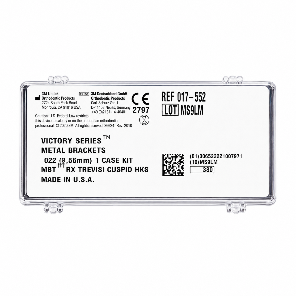 Mắc cài kim loại 3M Victory series MBT Slot 022