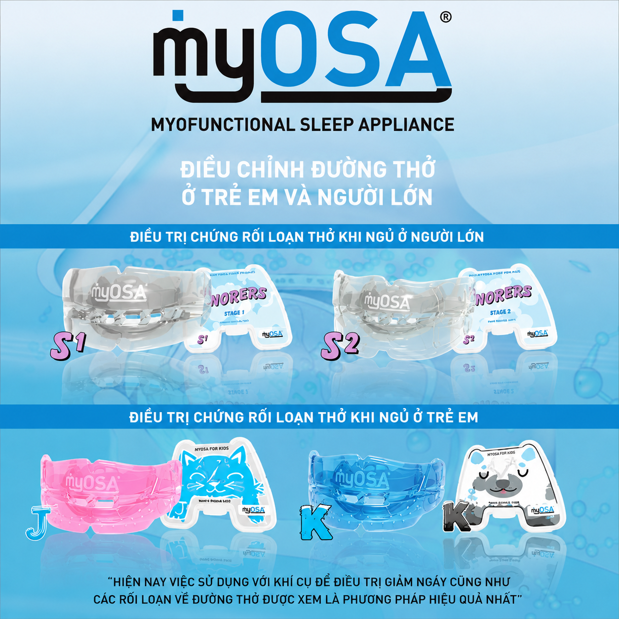 Máng chống ngáy và điều chỉnh đường thở Myosa