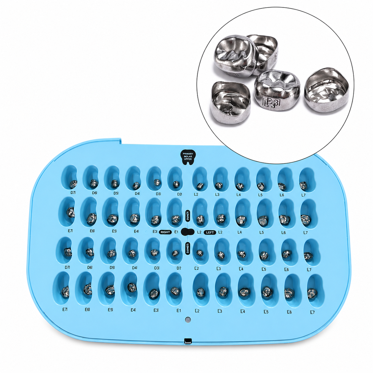 Mão răng sữa trẻ em màu silver DENTAL KIDS CROWN