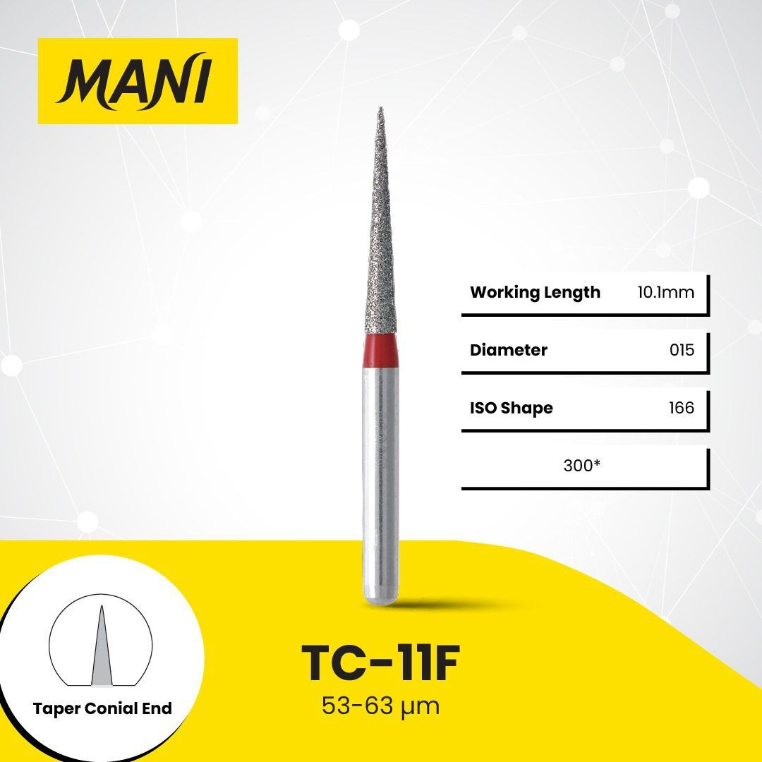 Mũi khoan kim cương Mani chóp nhọn TC | Mani Nhật Bản