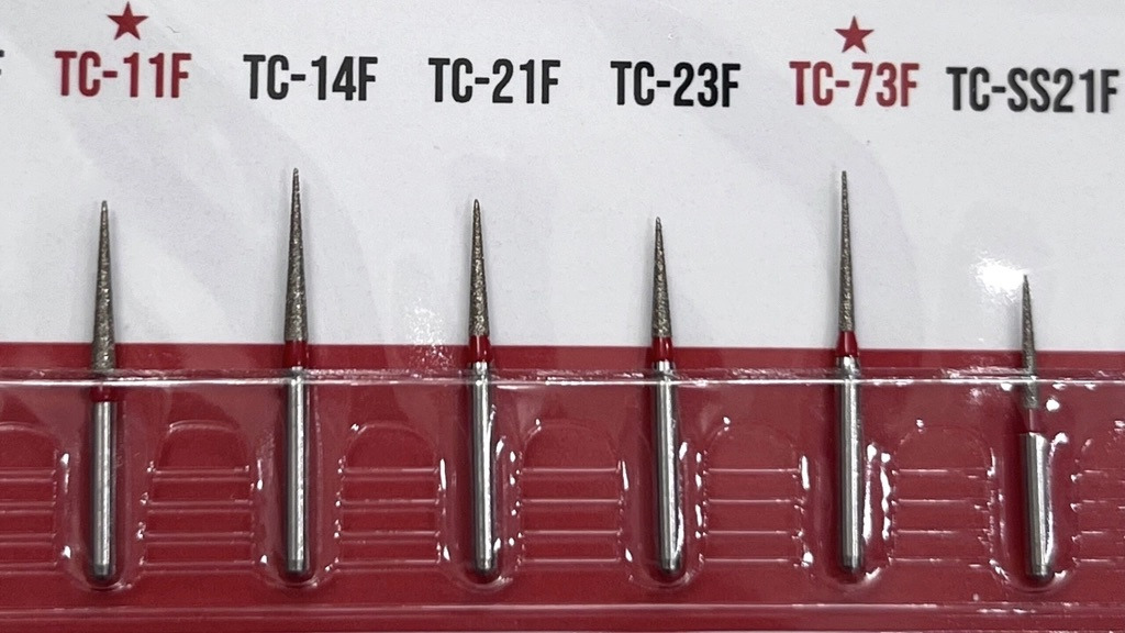 Mũi khoan kim cương Mani chóp nhọn TC | Mani Nhật Bản