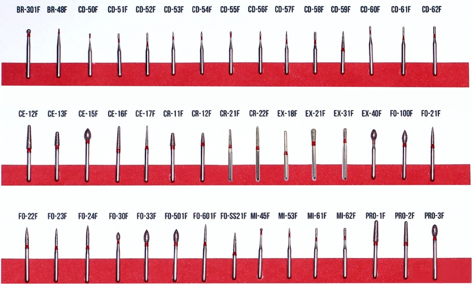 Mũi khoan kim cương Mani có hình quả trám CE | Mani Nhật Bản