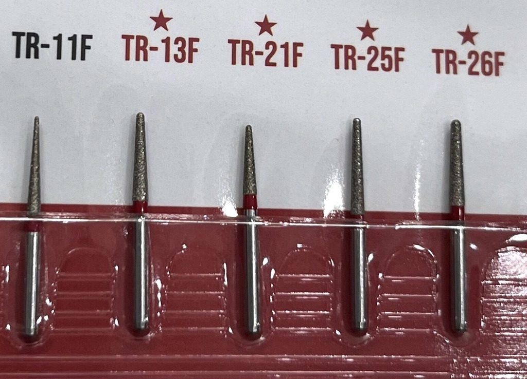 Mũi khoan kim cương Mani có hình trụ thuôn đầu tròn TR | Mani Nhật Bản