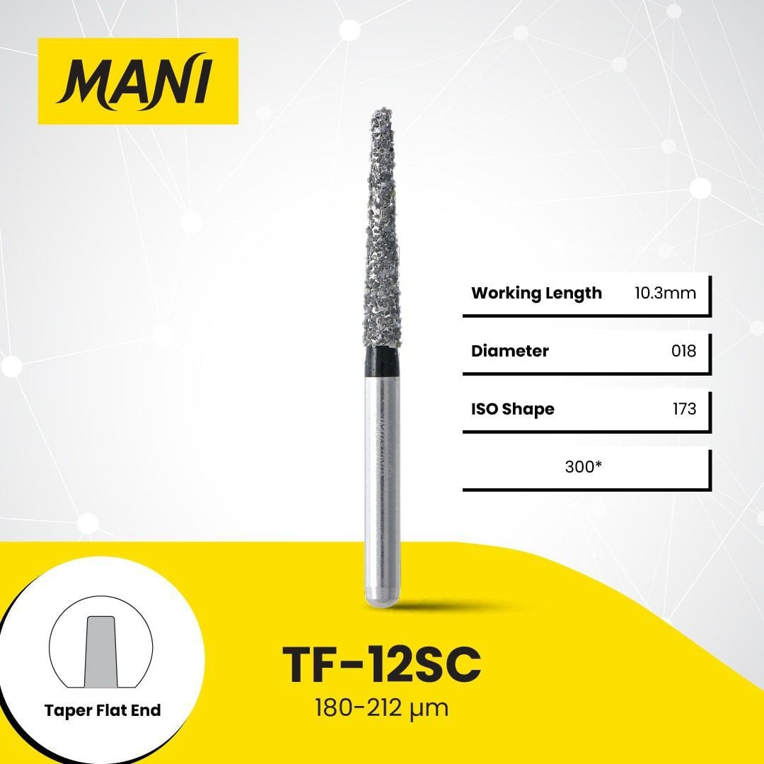 Mũi khoan trụ thuôn đầu bằng Mani Nhật Bản TF