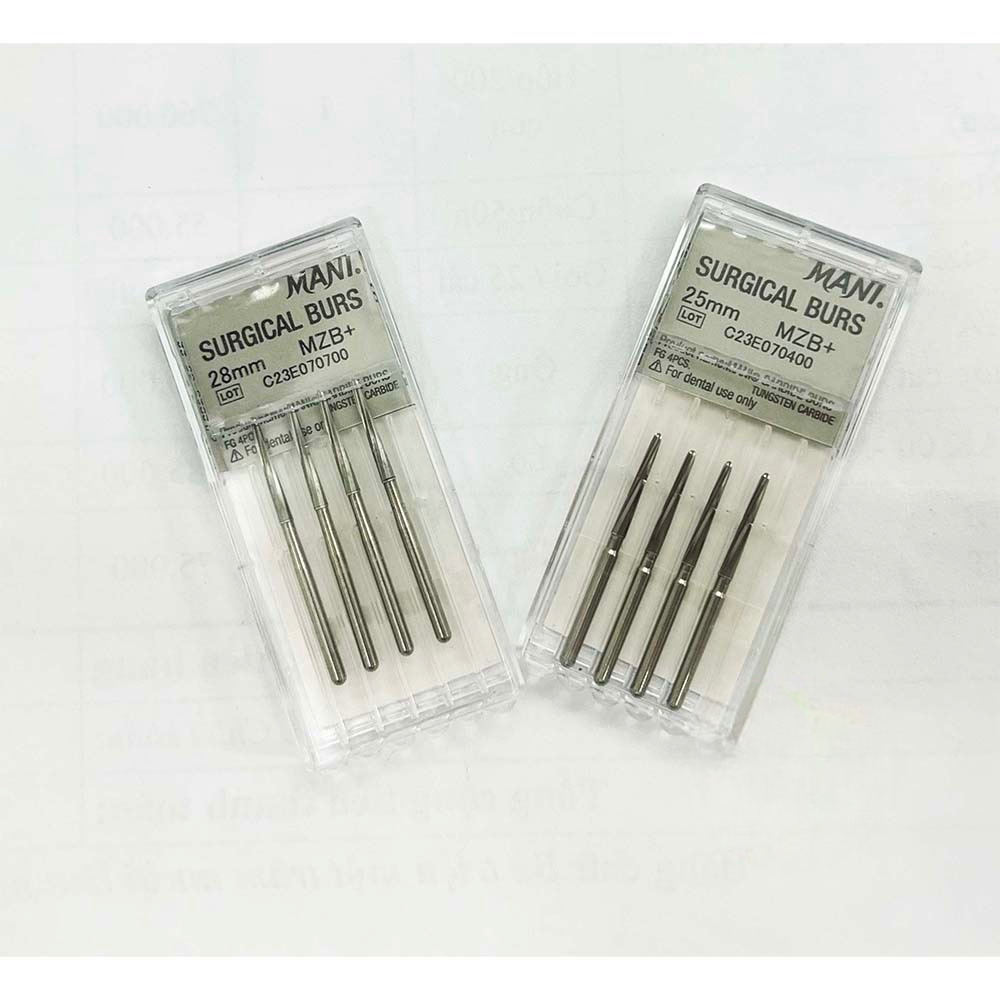 Mũi khoan phẫu thuật Surgical Burs MZB+ | Mani Nhật Bản