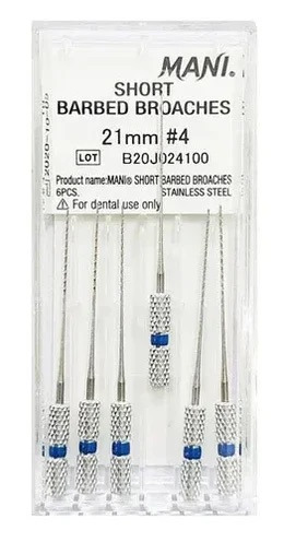Trâm gai lấy tuỷ răng Short Barbed Broaches | Mani Nhật Bản