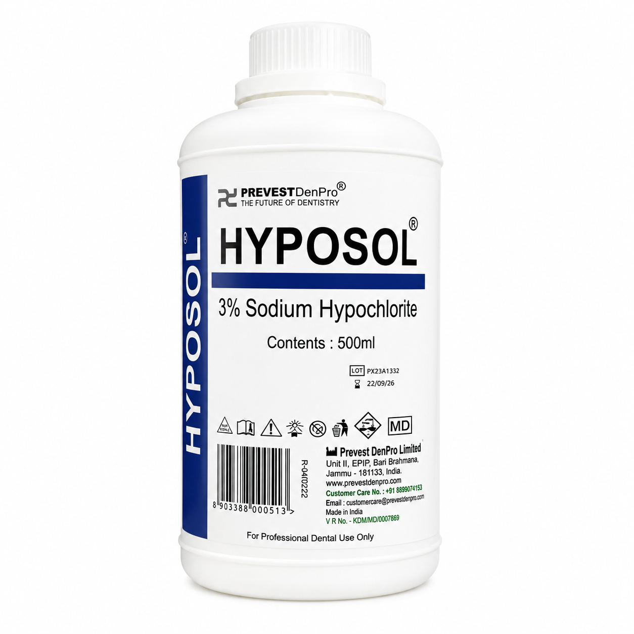 Nước bơm rửa ống tuỷ Hyposol 3% Sodium Hypochlorite - Prevest