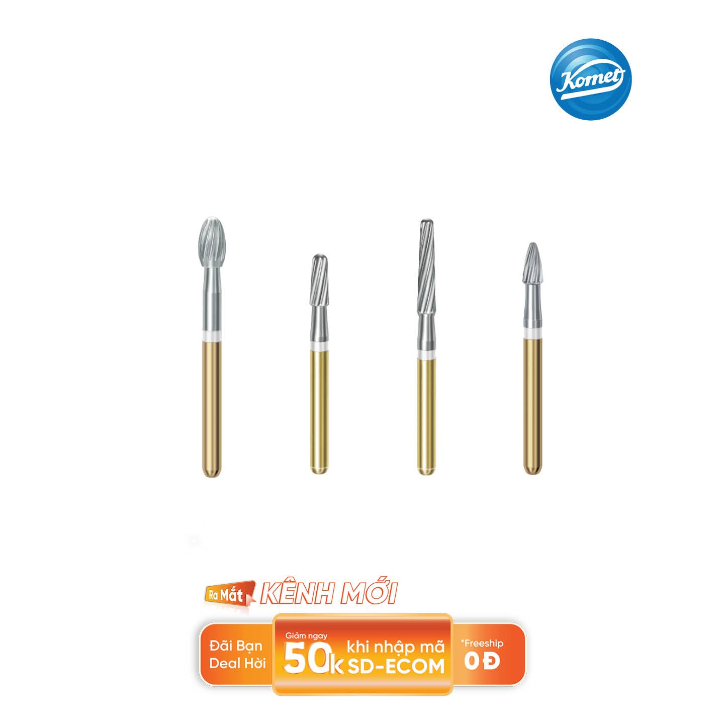 Mũi làm sạch vật liệu thừa sau khi bỏ mắc cài chỉnh nha