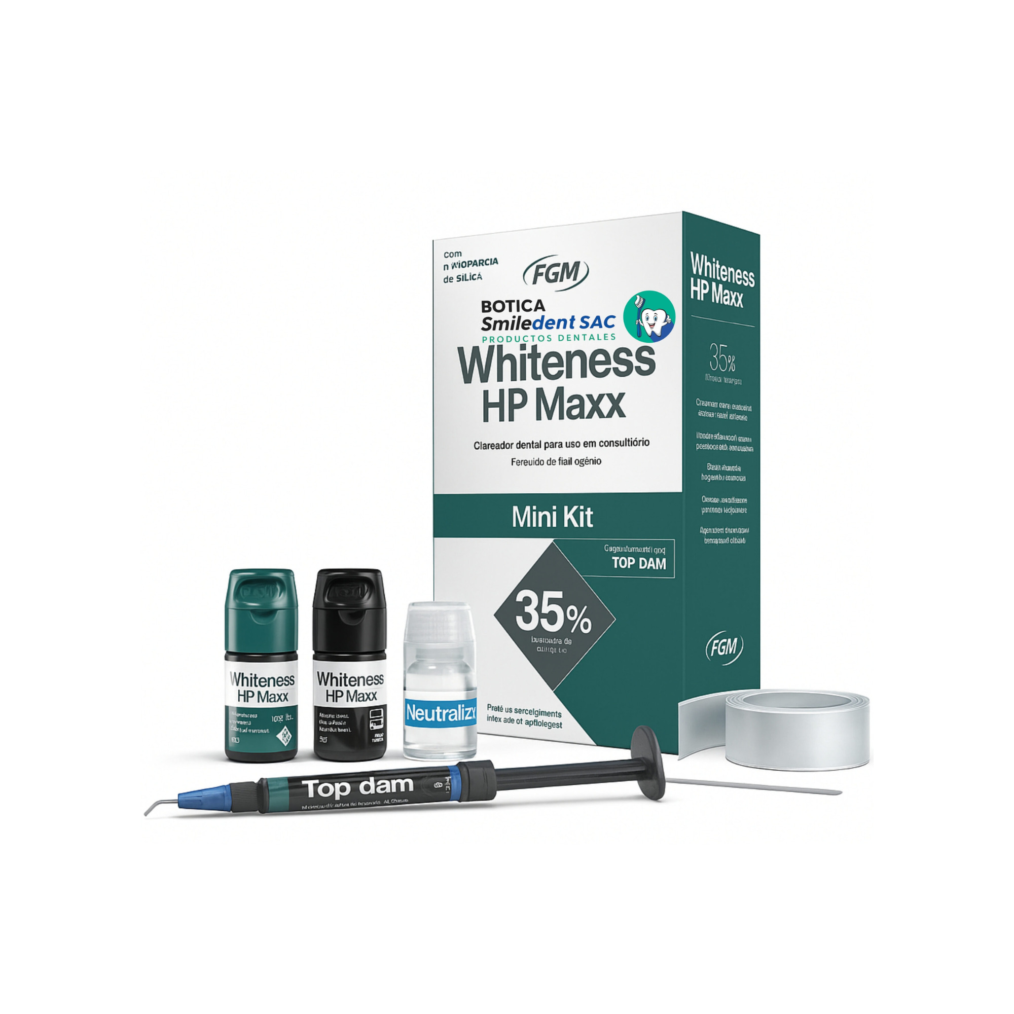 Bộ Kit tẩy trắng răng Whiteness HP Maxx 35% | FGM Brazil