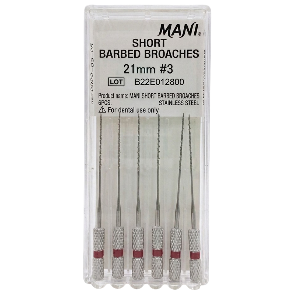 Trâm gai lấy tuỷ răng Short Barbed Broaches | Mani Nhật Bản