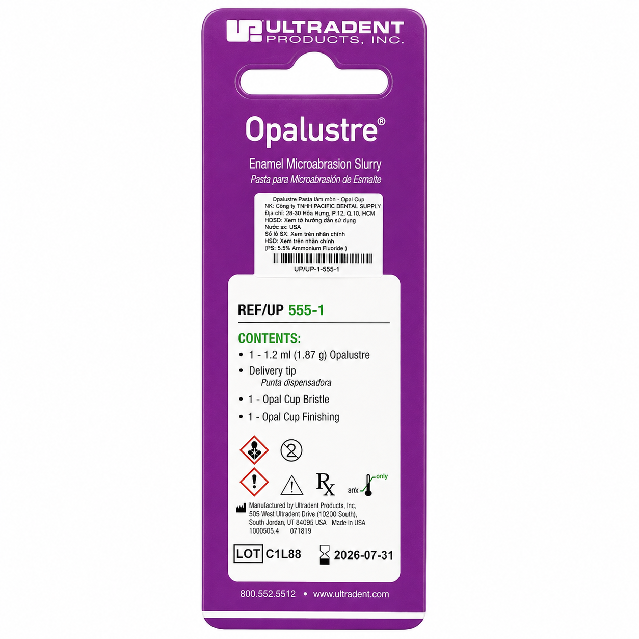 Tẩy đốm trắng - Chất xử lý bề mặt men Opalustre Ultradent