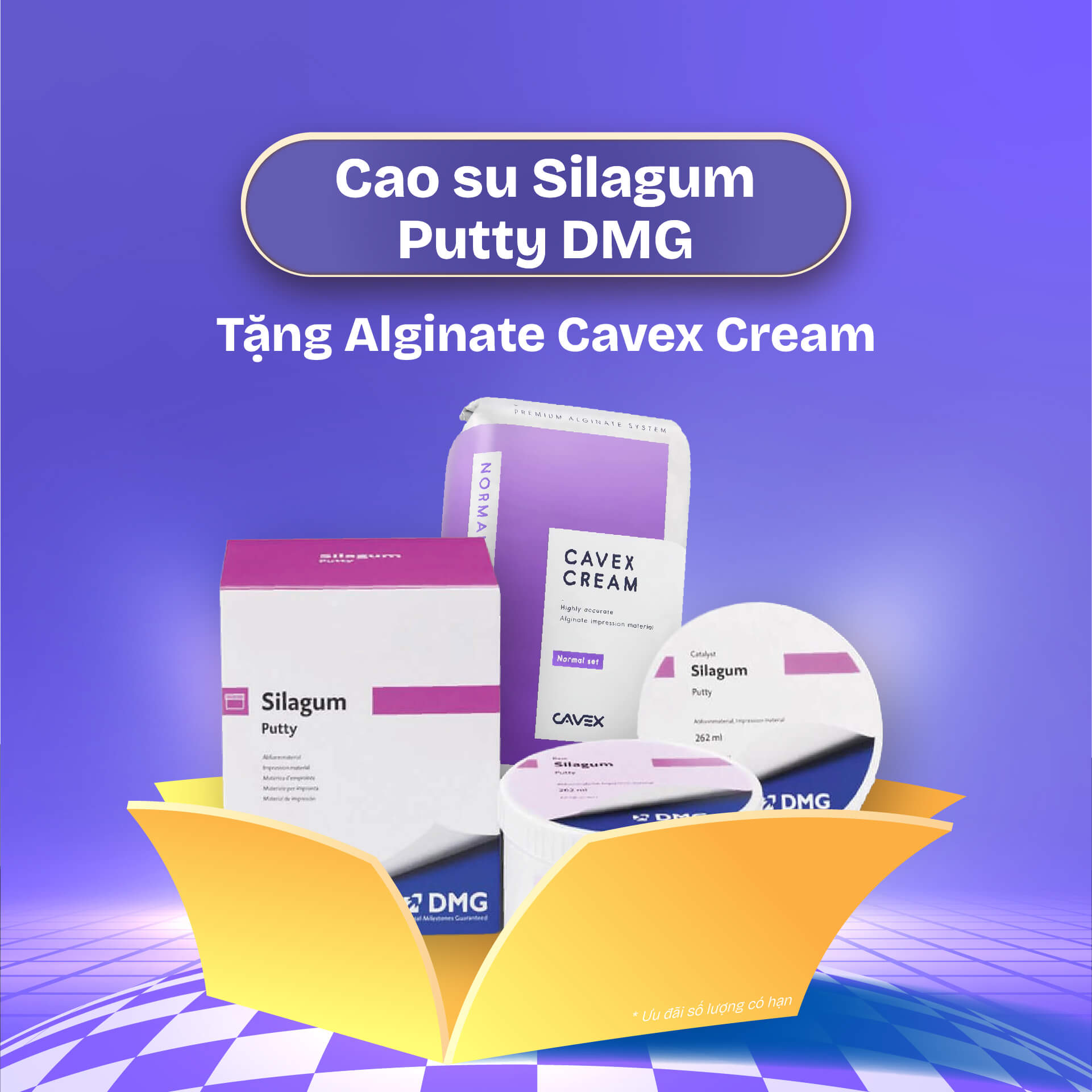 Cao su Silagum Putty DMG - Mua 1 tặng 1 Alginate Cavex Cream