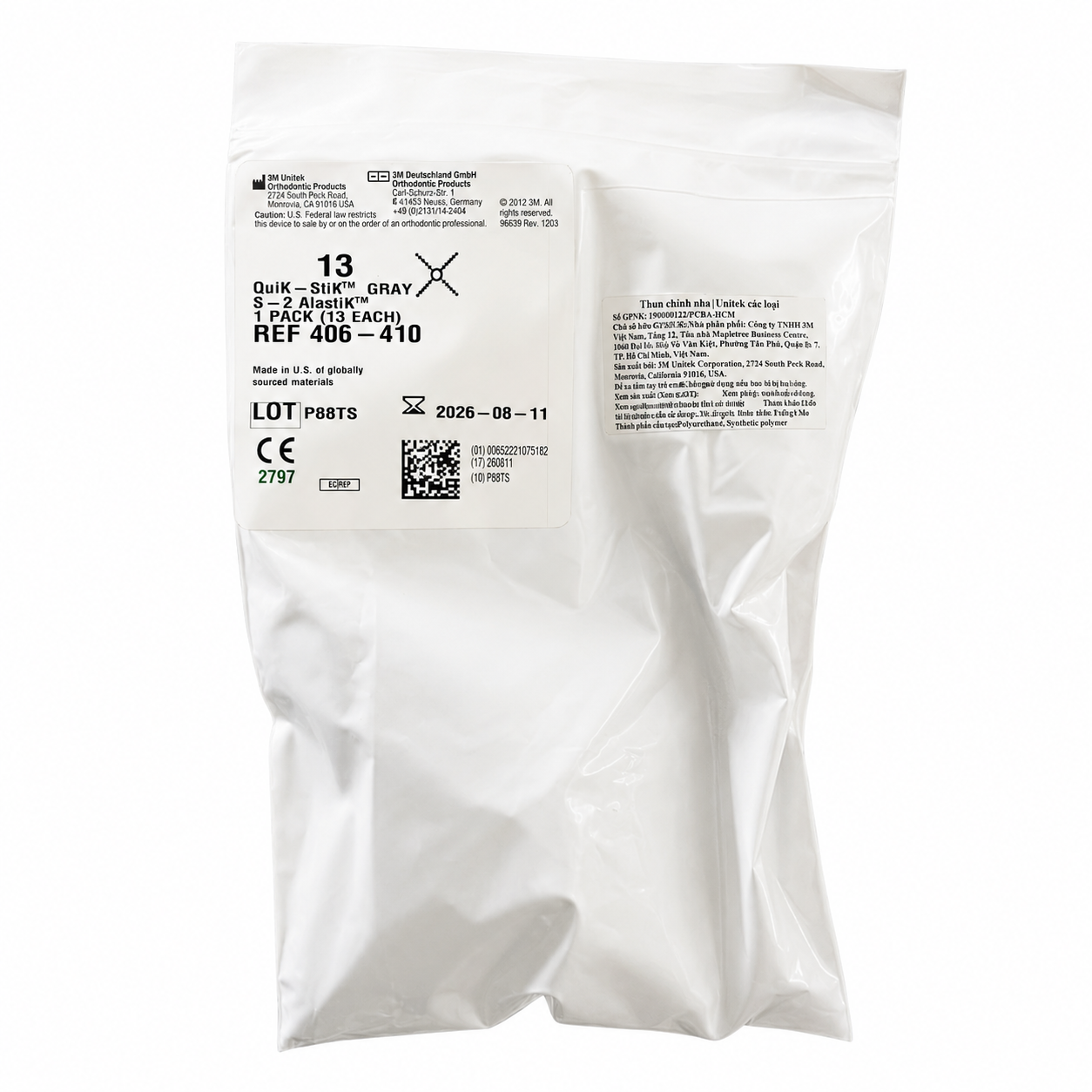 Thun tách kẽ răng màu xám 3M Quik Stik Gray Alastik RFF 406-410