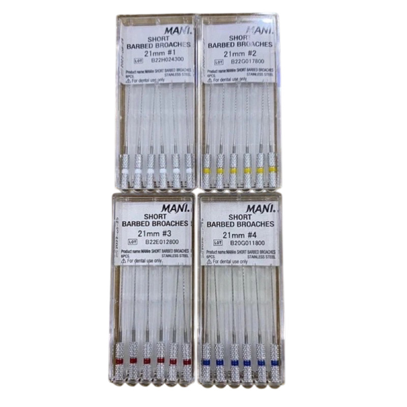 Trâm gai lấy tuỷ răng Short Barbed Broaches | Mani Nhật Bản