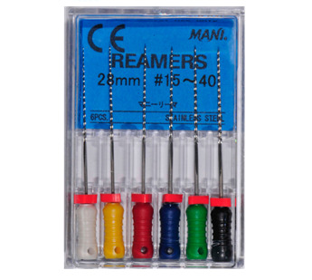 Trâm tay nong rộng ống tủy hình tam giác Reamers Files | Mani Nhật Bản