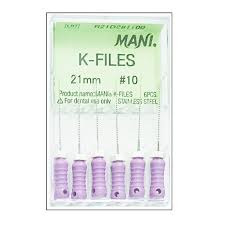 Trâm tay nong rộng ống tủy hình vuông K Files | Mani Nhật Bản