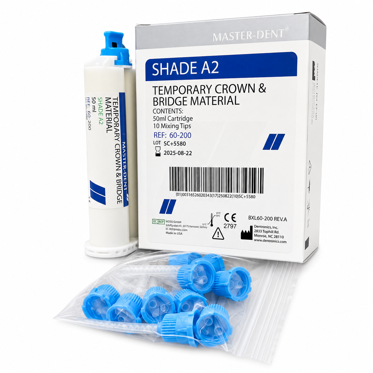 Vật liệu làm răng tạm tỷ lệ 1-1 Master Dent