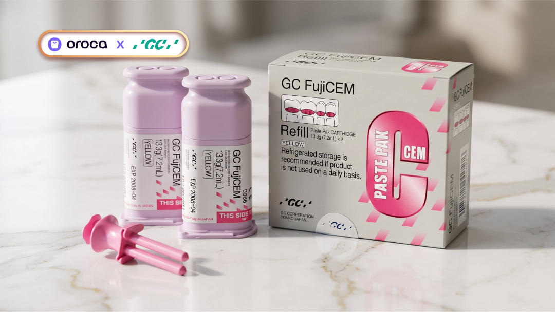GC FujiCEM: Xi măng gắn phục hình tăng cường hạt nhựa